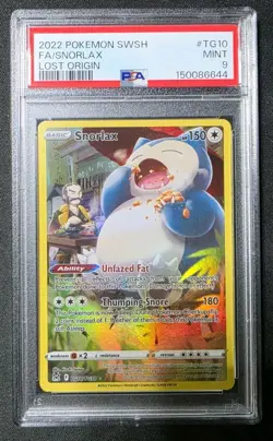 Pokemon - Snorlax Trainer Gallery - Lost Origin - #TG10 - PSA 9 - Image 1