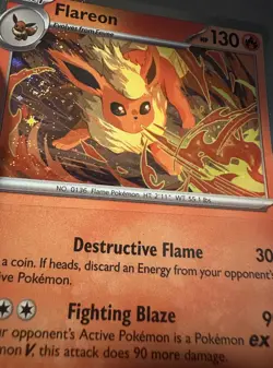 FLAREON (COSMOS HOLO) 167 HOLO PROMO SCARLET & VIOLET PROMO POKEMON HOLO SWIRL - Image 1