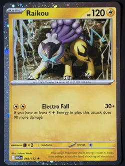 Raikou 048/132 Mega Evolution Promo Cosmo Holo NM Double SWIRL 🌀 Pokemon TCG - Image 1