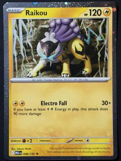 Raikou 048/132 Mega Evolution Promo Cosmo Holo NM Double SWIRL 🌀 Pokemon TCG - Image 5