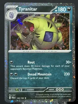 SWIRL 🌀 Pokemon TCG: Tyranitar 135/193 - Paldea Evolved Cosmos Holo NM - Image 3
