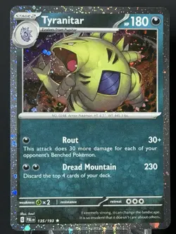 SWIRL 🌀 Pokemon TCG: Tyranitar 135/193 - Paldea Evolved Cosmos Holo NM - Image 4