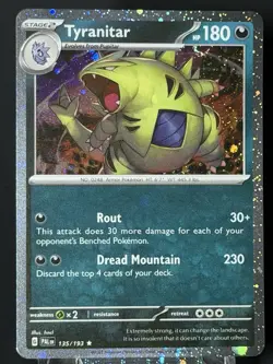 SWIRL 🌀 Pokemon TCG: Tyranitar 135/193 - Paldea Evolved Cosmos Holo NM - Image 5