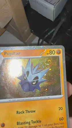 Pupitar 120 Cosmo Holo Promo Scarlet & Violet Pokemon Near Mint SWIRL - Image 1