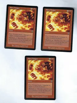 3x Fiery Temper - Torment - Magic The Gathering NM/M (Never Played) - Image 1