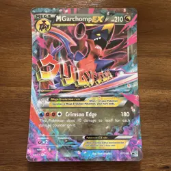 Pokemon TCG: Jumbo Mega Garchomp EX XY168 Promo Card - Image 1
