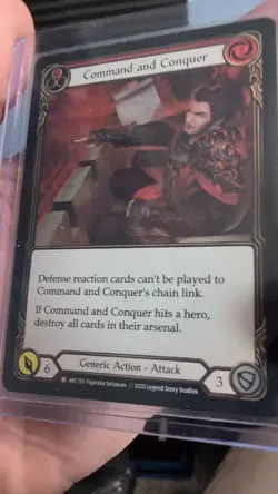 Flesh and Blood FAB Command and Conquer Rainbow Foil Arcane Rising ARC159 - Image 2