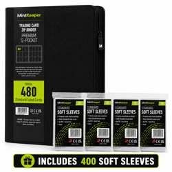 MintKeeper 480 Trading Card Binder 12 Pocket Zip Album + 400 Penny Sleeves TCG - Image 1