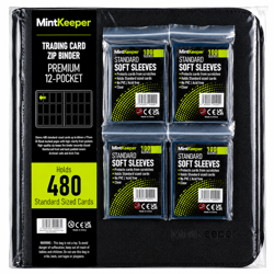 MintKeeper 480 Trading Card Binder 12 Pocket Zip Album + 400 Penny Sleeves TCG - Image 2