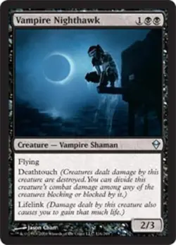 Hero Deal, English - 4 x MTG Vampire Nighthawk Zendikar - Image 1
