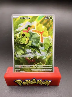 Pokemon TCG Caterpie 172/165 Scarlet & Violet 151 Illustration Rare Holo NM* - Image 1