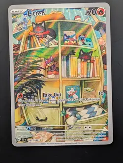 Pokemon Litten 167/162 SV05 Temporal Forces Illustration Rare NM - Image 1