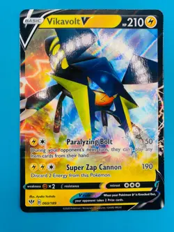 Pokemon - Vikavolt V - 060/189 - Darkness Ablaze - Holo - Ultra Rare NM - Image 2