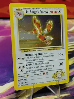 Pokemon TCG Gym Heroes Lt. Surge's Fearow 007/132 Unlimited HoloRare Very Clean! - Image 3