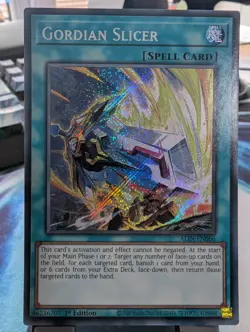 YuGiOh! Gordian Slicer ALIN-EN066 Secret Rare 1st Ed - Image 1