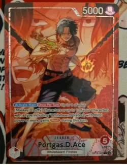 Op16-001 Portgas.D.Ace Alt Art Leader The Time Of Battle One Piece Tcg - Image 1