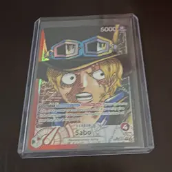 Bandai One Piece Card Game Sabo Character 5000 Power Cost 4 Holo English - Image 1