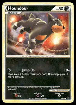 Pokemon Cards Houndour 54/90 HGSS Undaunted Common LP - Image 1
