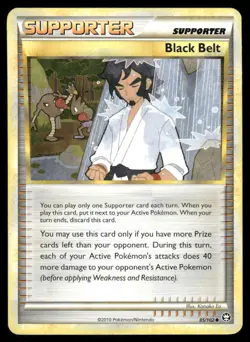 Pokemon Cards Black Belt 85/102 HGSS Triumphant Uncommon LP - Image 1