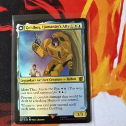 1x FOIL GOLDBUG, HUMANITY'S ALLY - Transformers - MTG - Magic the Gathering - Image 1