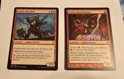 Goblin Warchief & Goblin Bushwhacker Dominaria Zendikar MTG Magic The Gathering - Image 1