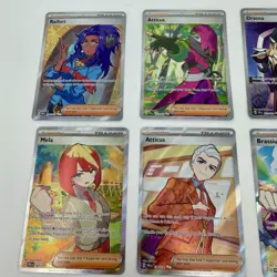 Pokemon Trainer Full Art Lot X12 Mela Atticus Brassius Paldean Student NM - Image 2