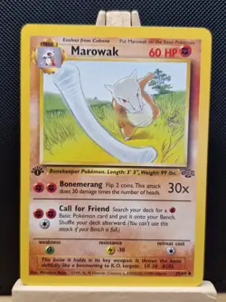 Pokemon TCG 1999 WOTC 1st Edition Jungle Marowak 39/64 - Light Play - Image 1