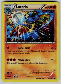 Lucario XY140 Holo Promo XY Promo Pokemon Moderately Played - Image 1