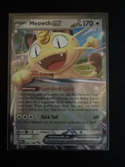 Pokemon TCG Meowth Ex 62/88 Double Rare Holo Perfect Order NM - Image 1