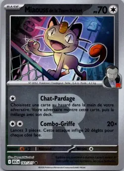 Carte Pokemon Miaouss de la team Rocket 161/217 - Reverse 2026 - Image 1