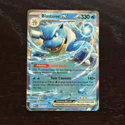 Blastoise ex 009/165 Pokemon 151 Scarlet & Violet Double Rare Holo NM - Image 1