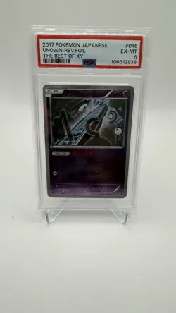 2017 POKEMON JAPANESE UNOWN REVERSE FOIL THE BEST OF XY PSA EX-MT 6 - Image 1