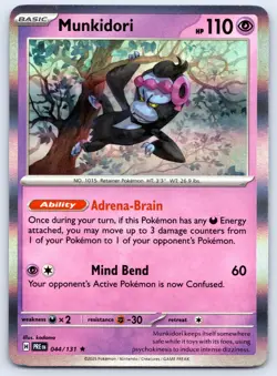 Munkidori 044/131 Prismatic Evolutions Holo Pokemon NM - Image 1