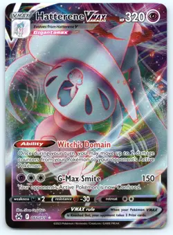 Hatterene VMAX 066/159 Crown Zenith Holo Pokemon NM - Image 1