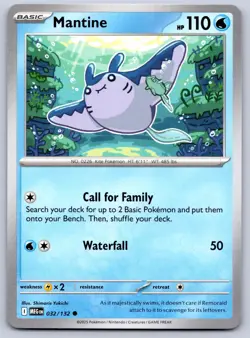 Mantine 032/132 Mega Evolution Pokemon NM - Image 1