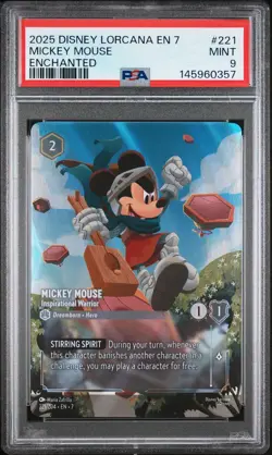 2025 Disney Lorcana EN 7-Archazia's Island Mickey Mouse PSA 9 #221 - Image 1