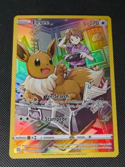 Eevee TG11/TG30 Ultra Rare Trainer Gallery Card Brilliant Stars NM Condition - Image 1