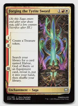 Forging the Tyrite Sword 211 Uncommon Kaldheim Magic: The Gathering Near Mint - Image 1