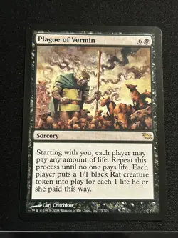 Lightly Played, English - 1 x MTG Plague of Vermin Shadowmoor - Image 3