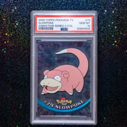 2000 Pokemon Topps TV Series 2 Foil Slowpoke PSA 10 (Blue Label) Pop 17 - Image 1