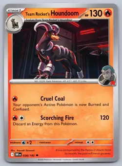 Team Rocket's Houndoom 038/182 Uncommon Destined Rivals Pokemon NM - Image 1