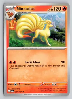 NINETALES 027/167 COMMON TWILIGHT MASQUERADE POKEMON NM - Image 1