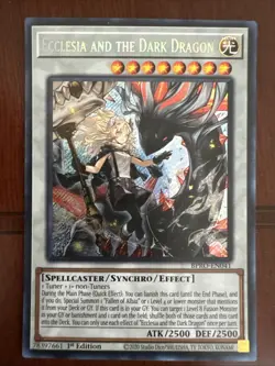 Ecclesia and the Dark Dragon BPRO-EN041 Secret Rare 1st Edition NM Yugioh - Image 1