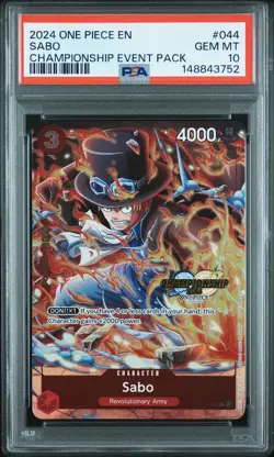 2024 ONE PIECE CHAMPIONSHIP 2024 EVENT PACK #044 SABO PSA 10 - Image 1