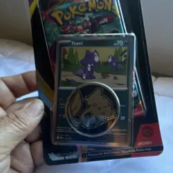 Pokemon TCG Mega Evolution—Chaos Rising Booster Pack 20 Cards Toxel Promo Coin - Image 2