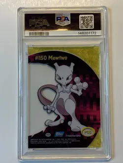 2000 Topps Pokemon TV #PC5 Mewtwo Clear Card Animation Series 2 PSA 9 MINT - Image 2
