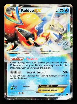 Keldeo EX 49/149 EX Rare Boundaries Crossed Pokemon Card - Image 1