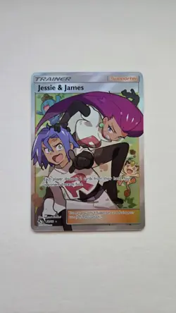 Pokemon TCG Hidden Fates Jessie and James Full Art Trainer Trading Card 68/68 NM - Image 1
