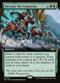 MTG Borderless Commander: Tarkir: Dragonstorm TDC Become the Avalance MINT - Image 1