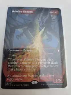mtg, Balefire Dragon (Borderless) Commander Masters Regular NM - Image 1